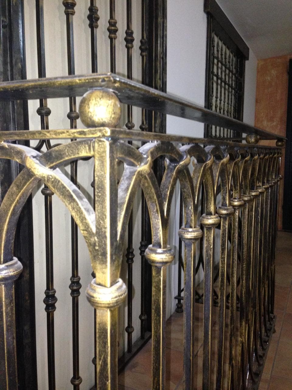 Ornamental metal balustrade and railing work, selected view 6