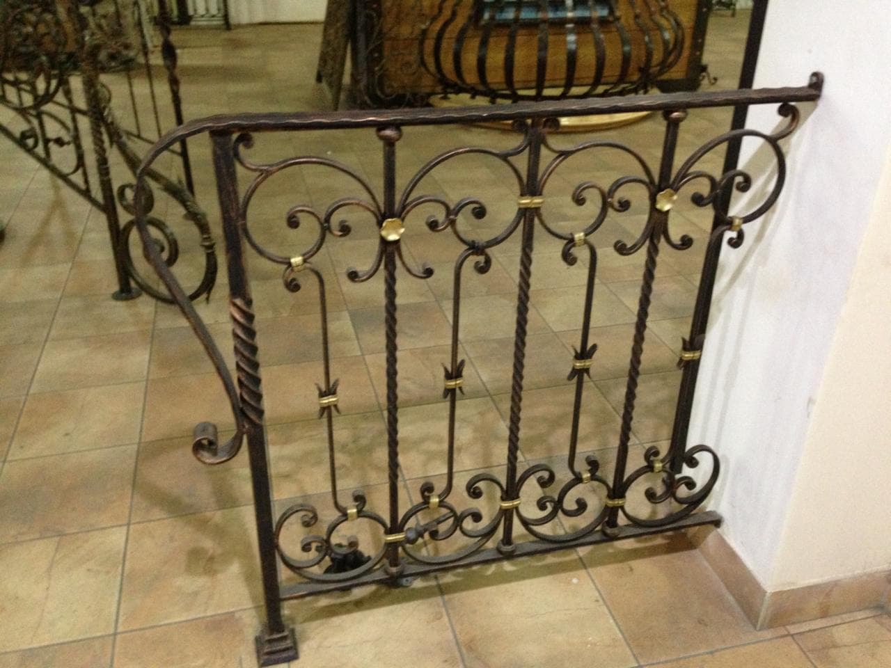 Ornamental metal balustrade and railing work, selected view 7