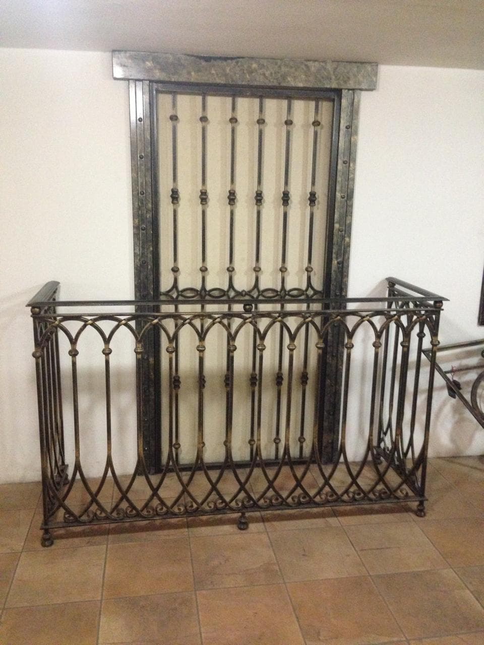Ornamental metal balustrade and railing work, selected view 8